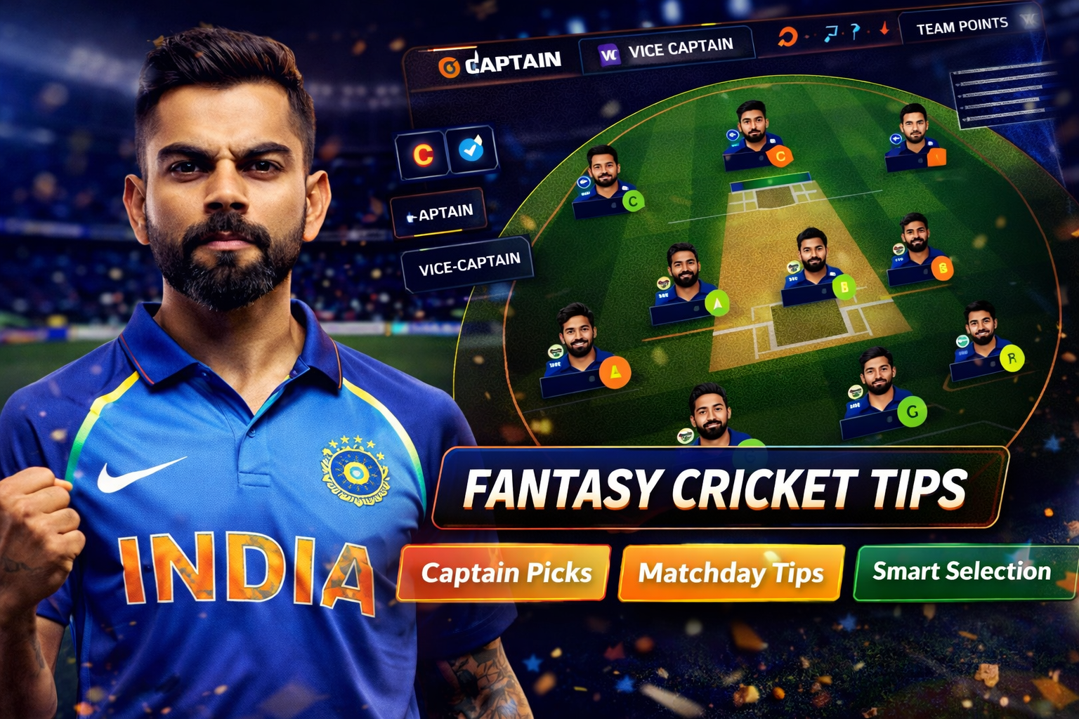 Come App DL role based fantasy cricket checklist