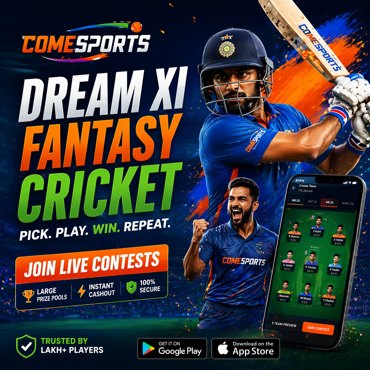 Come App DL fantasy sports main visual